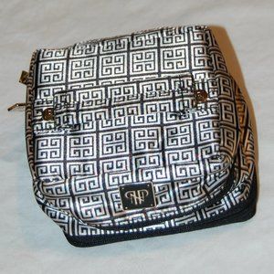 Purse N Make up /Jewelry Bag 4" x 5" x 4 1/2" Black & White